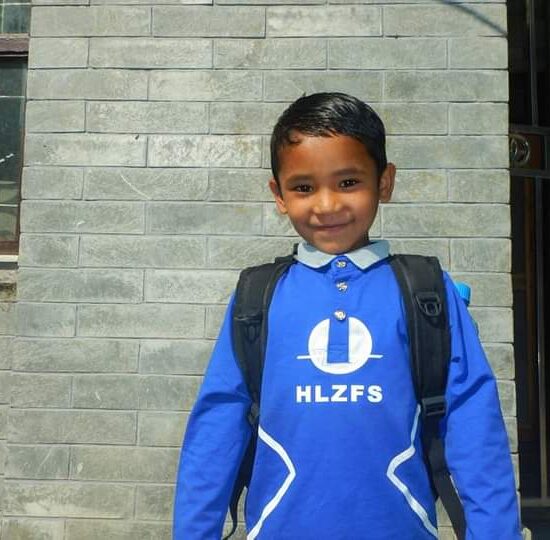 A kid ready for school