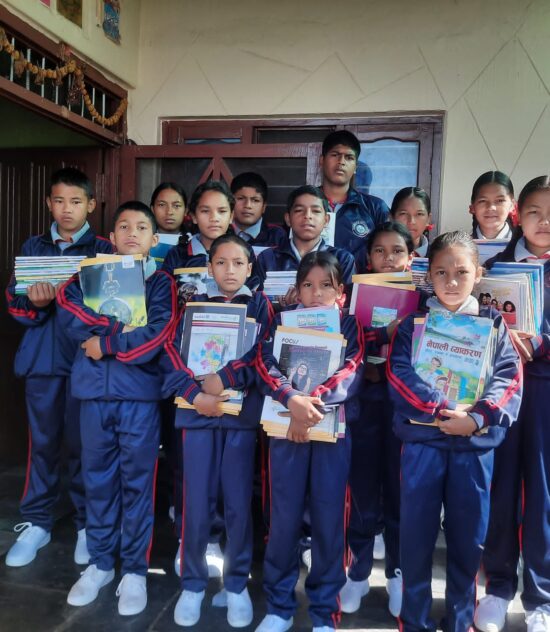 Children with books